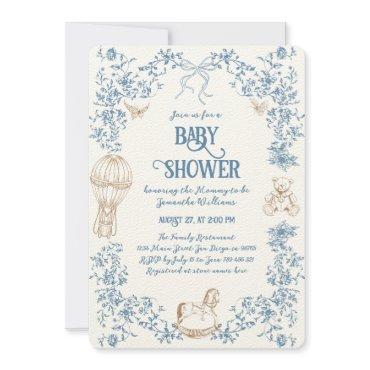 Dusty Blue Whimsical Floral