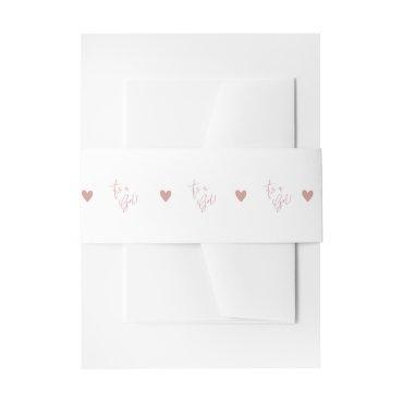 Dusty Pink/ Rose Baby Shower Heart  Belly Band