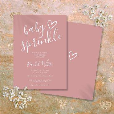 Dusty Rose Baby Girl Baby Sprinkle Shower