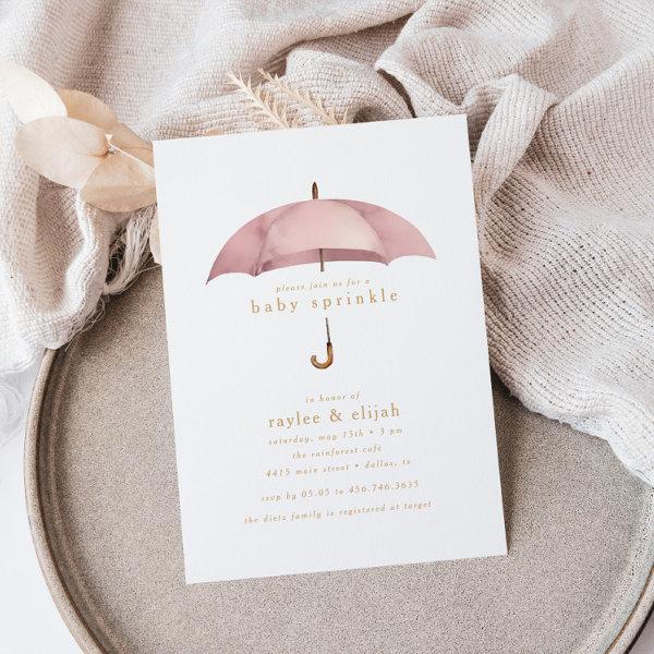 Dusty Rose Girl Baby Sprinkle Shower Event
