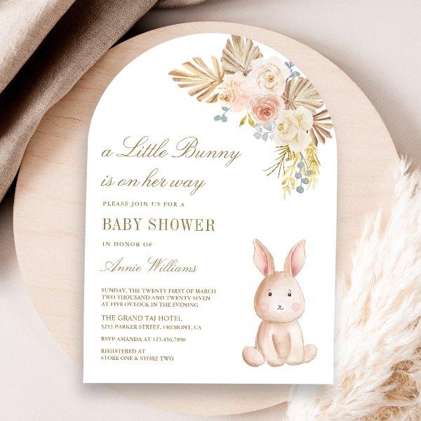 Earthy Floral Boho Bunny Rabbit Arch