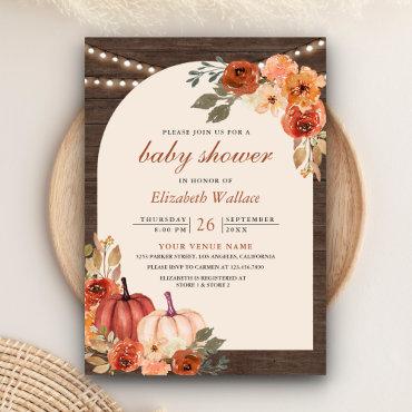 Earthy Floral Terracotta Pumpkin Wood