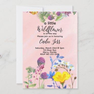 Editable WIldflower Baby Shower Invite