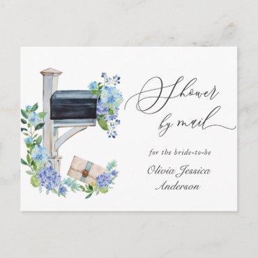 Elegant Blue Hydrangea Bridal Shower By Mail Postcard