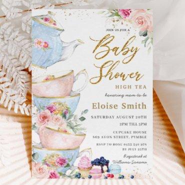 Elegant Blush Floral High Tea Party