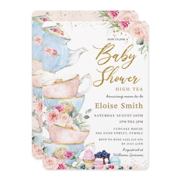 Elegant Blush Floral High Tea Party