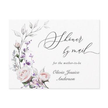 Elegant Blush Roses  Baby Shower By Mail Postcard