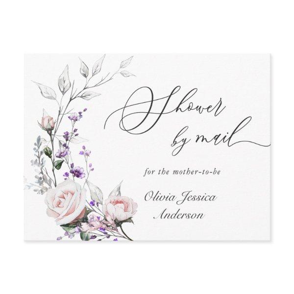 Elegant Blush Roses  Baby Shower By Mail Postcard