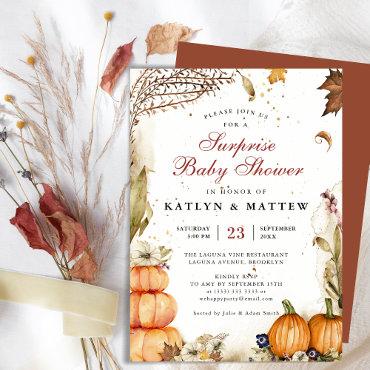 Elegant Botanical Pumpkin Fall Autumn