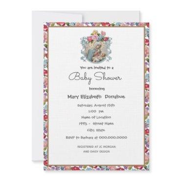 Elegant Catholic Baby Shower Floral