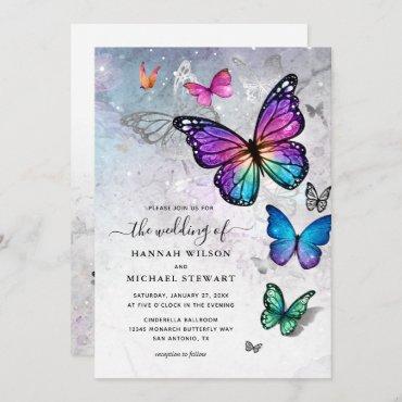 Elegant Colorful Butterfly Wedding