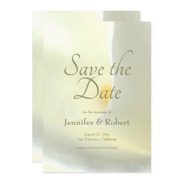 Elegant Floral White Calla Lily Save the Date