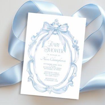 Elegant Frame + Blue Bow