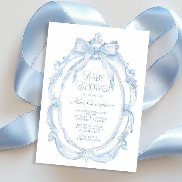 Elegant Frame + Blue Bow