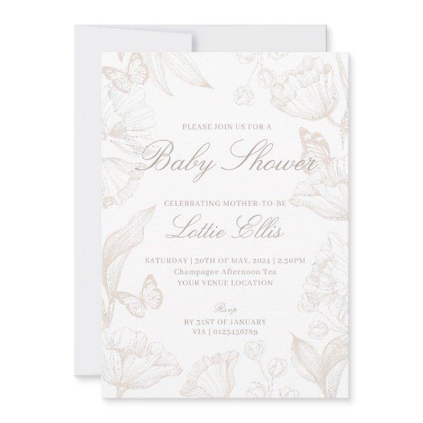 Elegant GenderNeutral Boho Chic Floral