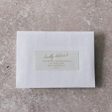 Elegant Gold Wedding Guest Address Labels