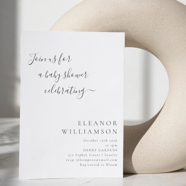 Elegant Minimal Black White Script