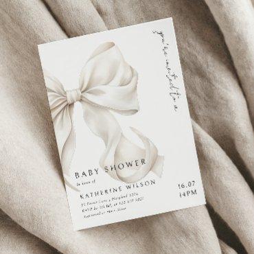 Elegant Off White Bow