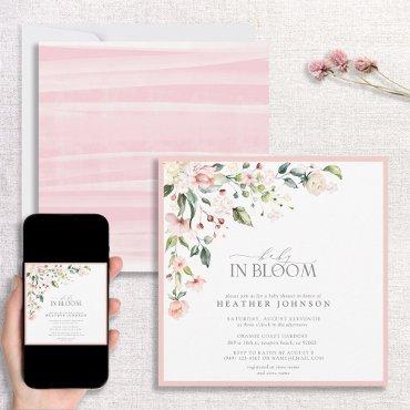 Elegant Pink Baby in Bloom Script Girl