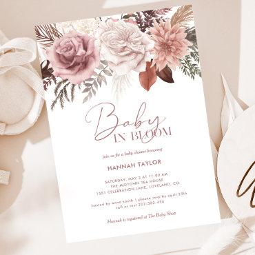 Elegant Pink Baby in Bloom Script Girl
