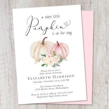 Elegant Pumpkin Floral Girl