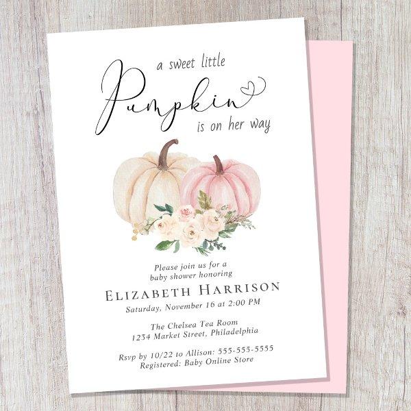 Elegant Pumpkin Floral Girl