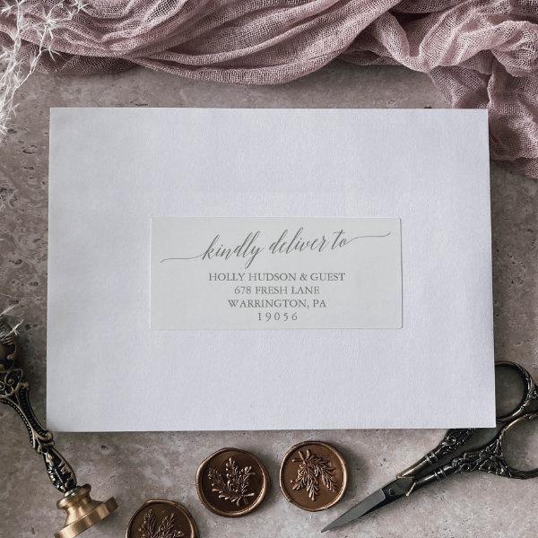 Elegant Sage Green Wedding Guest Address Labels