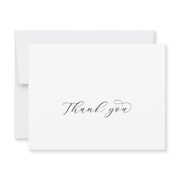 Elegant Script Thank You Card