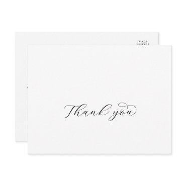 Elegant Script Thank You Postcard