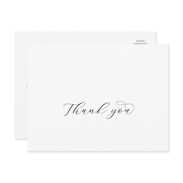 Elegant Script Thank You Postcard