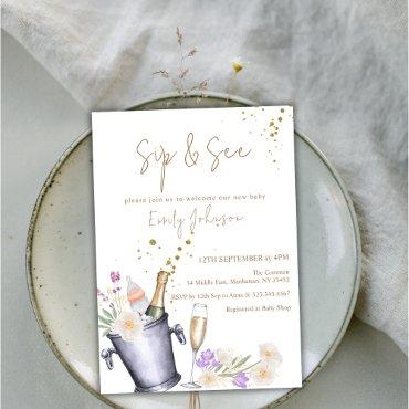Elegant Sip & See Champagne Bottle