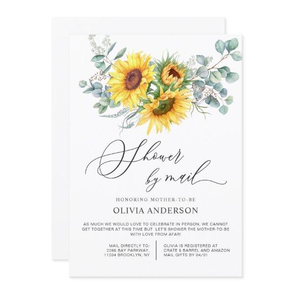 Elegant Sunflower Eucalyptus Baby Shower by Mail