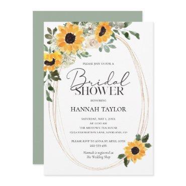 Elegant Sunflowers Eucalyptus Bridal Shower