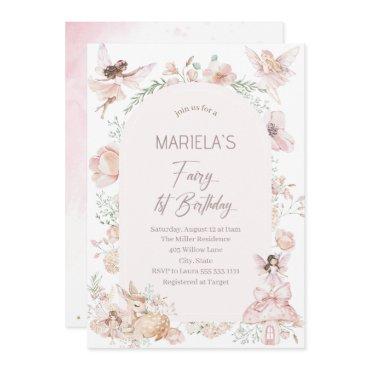 Elegant Watercolor Fairy First Birthday  Baby Show