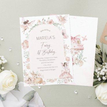 Elegant Watercolor Fairy First Birthday  Baby Show