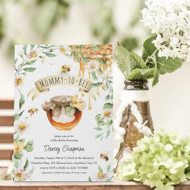 Elegant Watercolor Mommy-to-Bee Honey Baby Shower