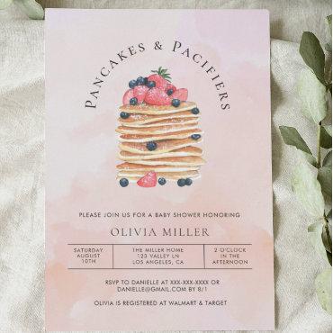 Elegant Watercolor Pancakes Brunch &
