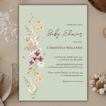 Elegant Wildflower Boho Sage