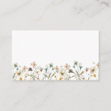 Elegant Wildflower Enclosure Card