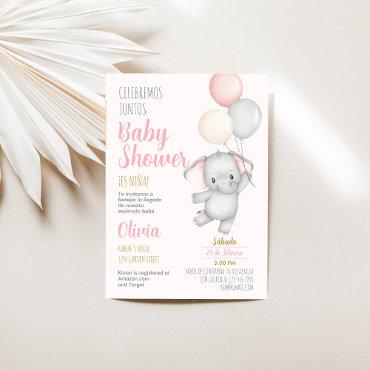Elephant Baby Shower Girl Spanish