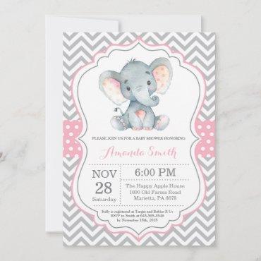 Elephant  Pink and Gray