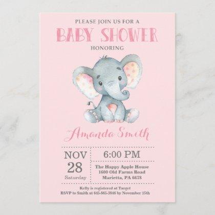 Elephant  Pink and Gray
