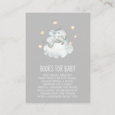 Elephant Boy | Gray Baby Shower Books for Baby Enclosure Card