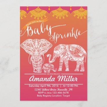 Elephant Family Baby Sprinkle - Indian Inspiration