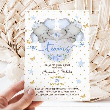 Elephant Twin Boys Baby Boy Shower