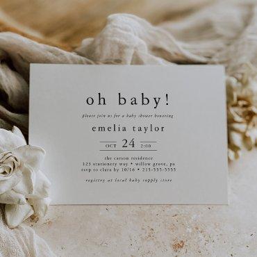 EMELIA Black White Boho Simple Oh Baby