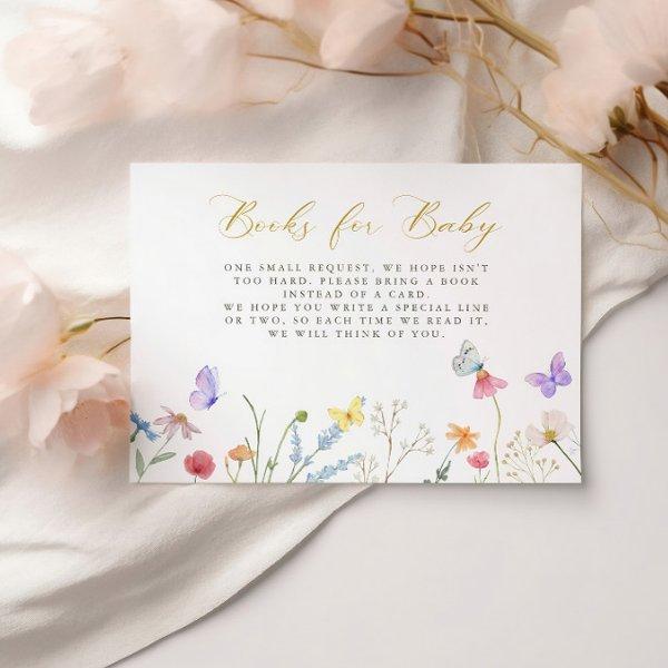 Enchanted Butterflies Floral Books For Baby Enclosure Card