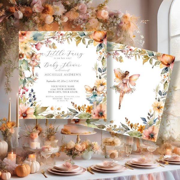 Enchanted Fairy Fall Floral Daisy Girl