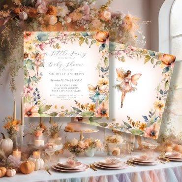 Enchanted Fairy Fall Floral Pink Girl