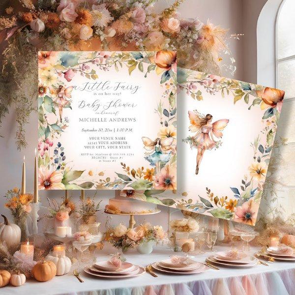 Enchanted Fairy Fall Floral Pink Girl